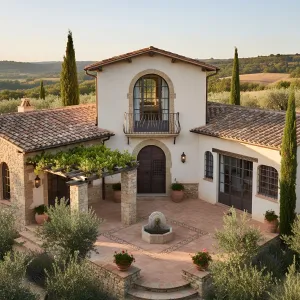 Courtyard Vines Fountain Farmstead