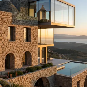 Ancient Stone Meets Space-Age Glass
