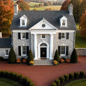 Colonial Elegance Wrapped in Autumn’s Warmth
