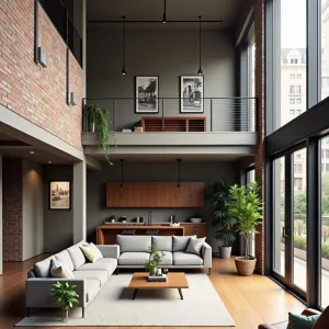 Industrial Chic Loft: A Botanical Haven