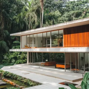 The Glassy Cocoon in Lush Greenery