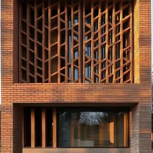 Modern Brick Wonder: A Puzzle-Like Facade
