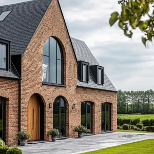 Brick Bliss: A Refined Retreat in the Fields