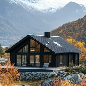 Modern Cabin in the Mountains