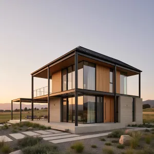 Prairie Edge Steel Veranda House