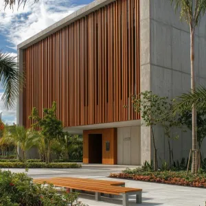 Sunlit Slatted Sanctuary