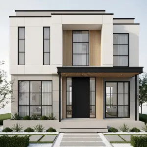 Graphite Trim Courtyard Modern