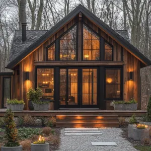 Enchanting Gabled Glow in Woodland Setting