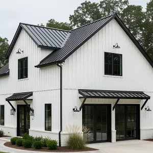 Crisp Monochrome Barn Chic