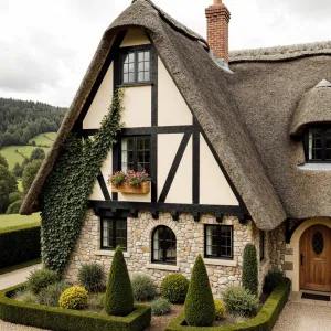 Quaint Thatched Gem in Rolling Meadows