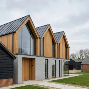 Triple Peak Modern Gable Barnhome