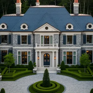 Grand Chateau Amidst Verdant Splendor