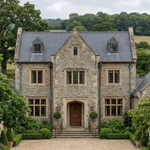 Timeless Stone Gabled Country Manor