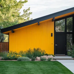 Bold Mustard Yellow With Charcoal Accents