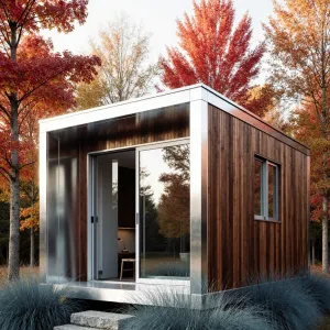 Sleek Box Amidst Amber Leaves