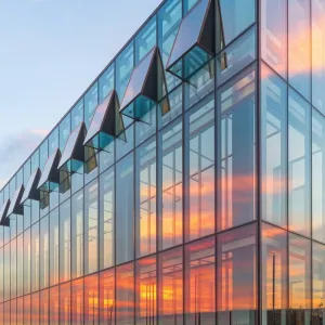 Reflective Prism: Sunset on Glass