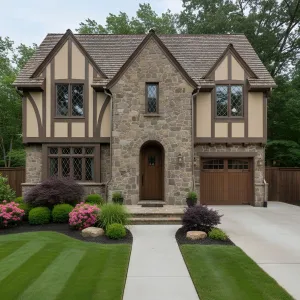 Quoined Tudor With Timber Flourish