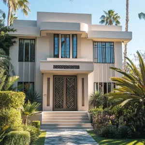 Modernist Palace Among Palms