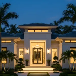 Luxury Bungalow Amidst Moonlit Palms