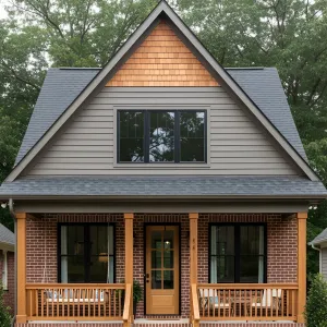 Petite Palace: A Harmonious Blend of Brick and Wood