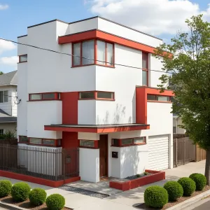 Bauhaus Box With Vermilion Bands