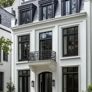 Sleek Sanctuary in Slate and White