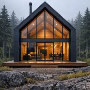 Glass Gable Cabin On Granite Ridge
