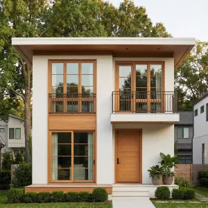 Sleek Boxy Home With Warm Timber
