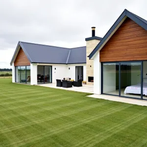 Gabled Haven with a Lawn of Dreams