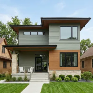 Cedar Accents On Sage Modern Home
