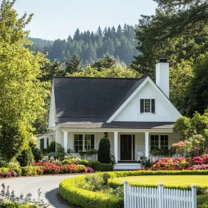 White Picket Paradise: Scenic Home Delight