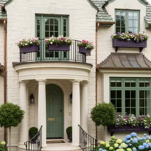 Stonework Splendor: A Cottage in Full Bloom