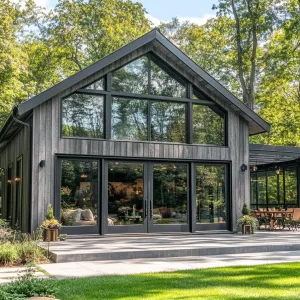 Glistening Greenery at the Modern Barn