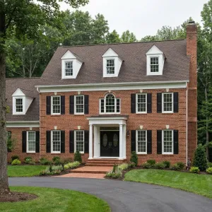 Brick Manor Colonial With Stately Porch