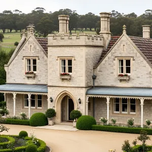 Elegant Stone Manor with a Fairytale Archway