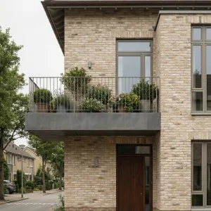 Streetfront Brick Cottage With Planter Loft