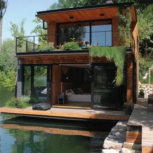Floating Home With Onboard Hydroponics
