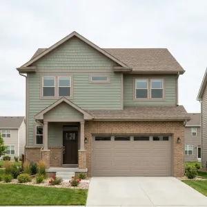 Sage Craftsman With Cozy Brick Base