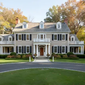 Shingle-Clad Colonial with Balcony Flair