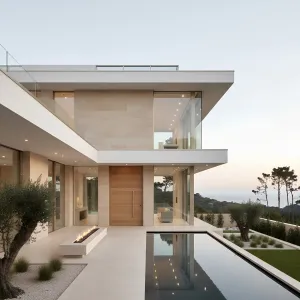 Calm Mirrored Veranda House