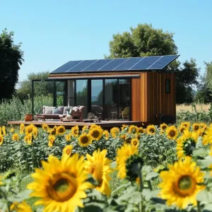 Solar Panels Integrated Into Flat Roof Design