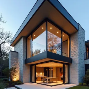 Preview of Glass Corner Delight Under a Twilight Sky