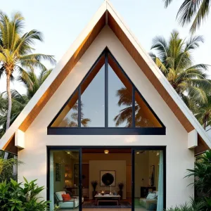 Tropical Triangle Oasis: A Cozy Angular Abode