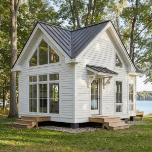 Lakefront Lofted Shiplap Tiny Retreat