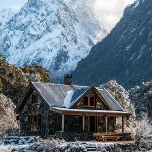 A Cozy Cabin Amid Majestic Peaks