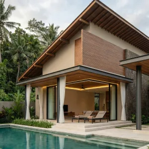 Open Gable Poolside Retreat Villa