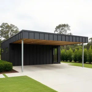 A Modern Enclosure with Charcoal Charm