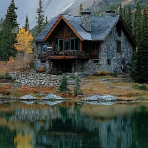 Stone Haven by a Crystal Mirror