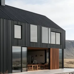 Sleek Barn Escape in the Open Plains