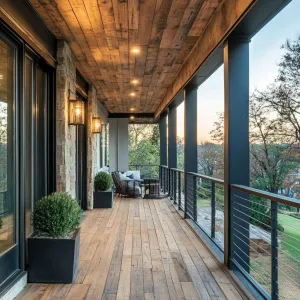 Reclaimed Wood Porch Ceiling
